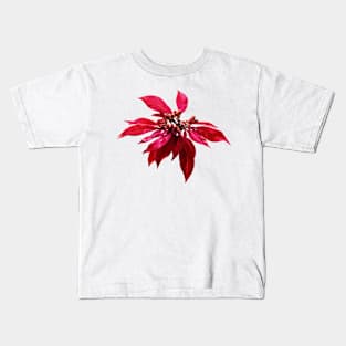 Poinsettia Painting Kids T-Shirt